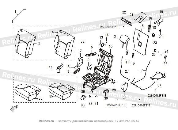 Mid seat assy RH - 700060***08AD7