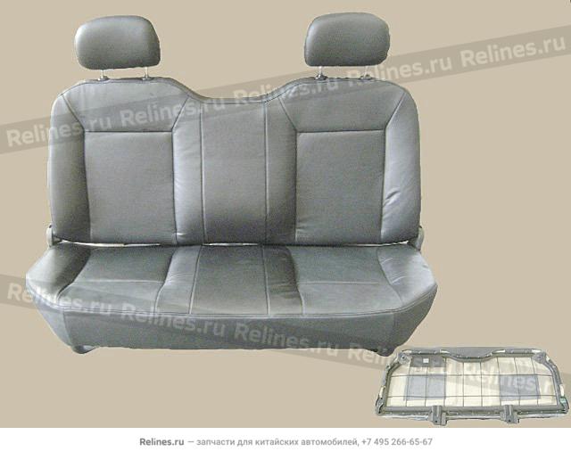 Seat assy RR(leather black) - 705010***0-0804