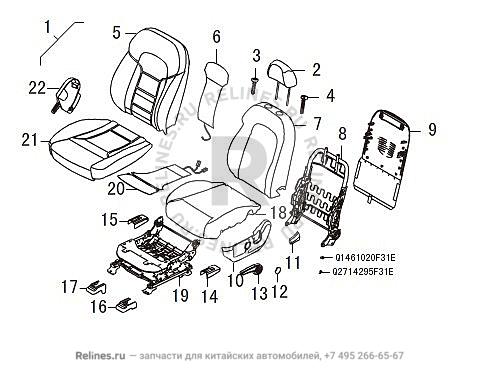 FR seat assy LH - 680004***08A86