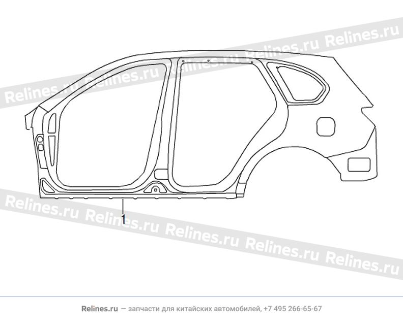 Боковина кузова правая - 54010***W09A