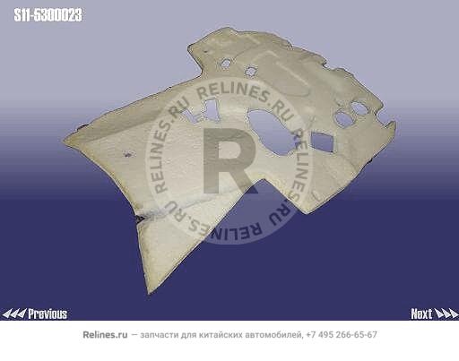 Gasket - FR baffle damper RH UPR