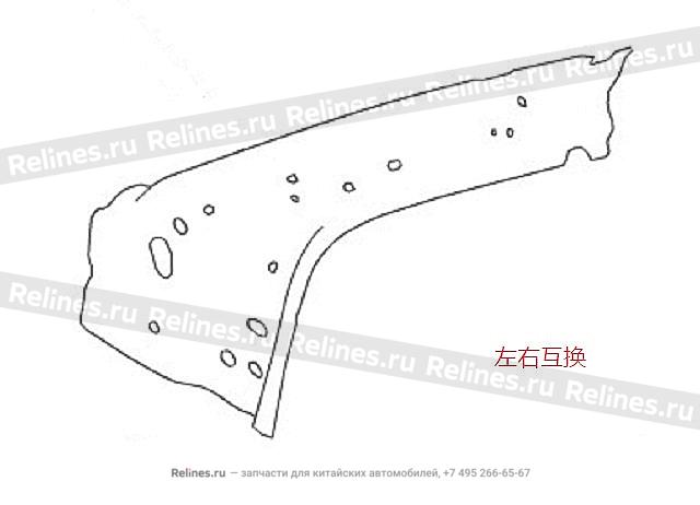 INR panel comb,RH a pillar,UPR - 54013***V08A