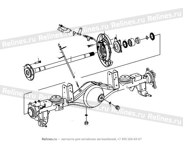 RR axle assy - 2400***K00