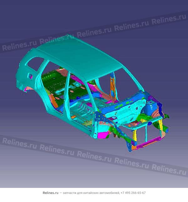 Vehicle body frame - T11-50***0FY-DY