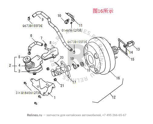 Brake master cylinder w/reservior assy