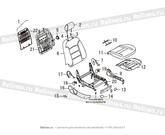 FR seat assy LH - 690010***0XA3S