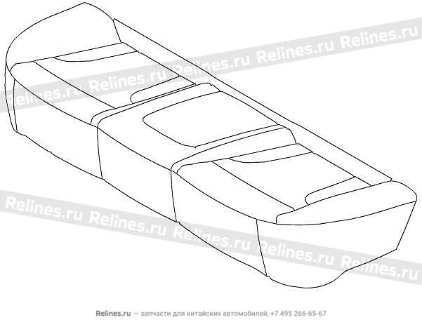 RR seat cushion cover assy