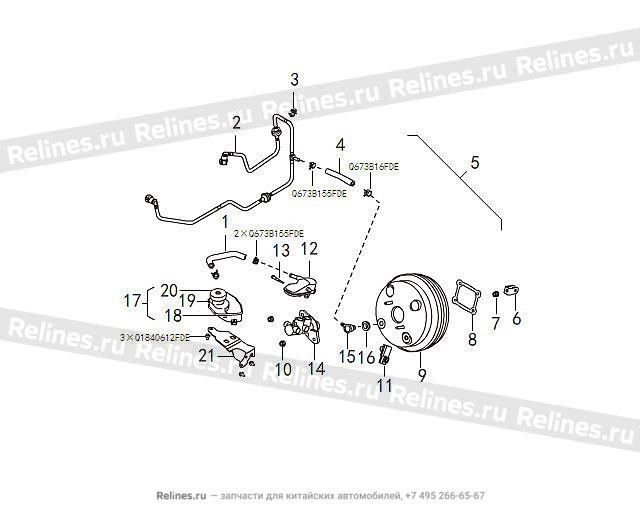 Vacuumboosterw/brakecylinderassy - 35401***Y04A