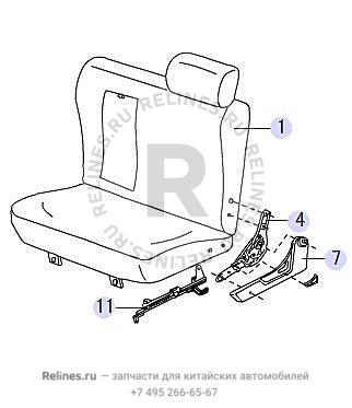 Left side seat assembly middle row - 700010***1-1222