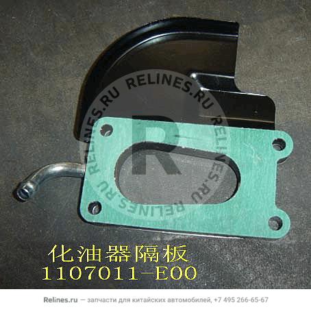 Carburetor baffle