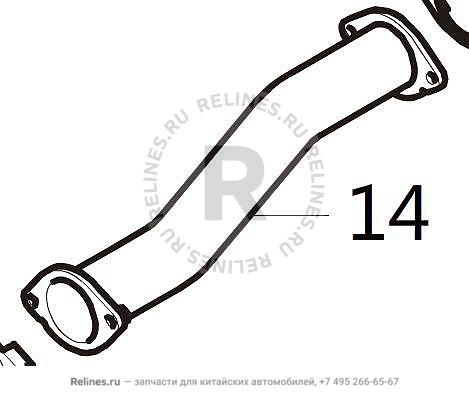 Глушитель средняя часть - 12011***V30A