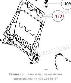 Рама спинки сиденья водителя