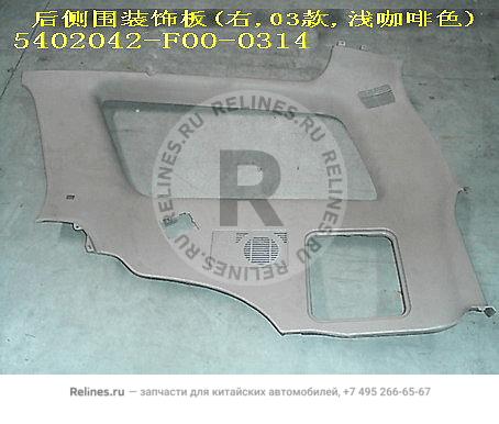 INR trim panel-rr side Wall RH(03 light - 540204***0-0314