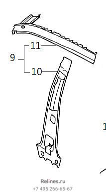 LH b pillar and UPR side beam panel - 54016***V08A