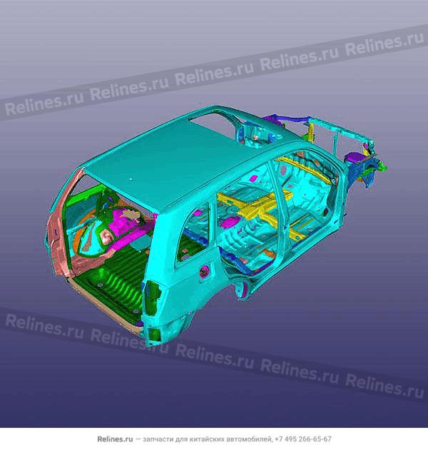 Vehicle body frame - T11-50***0FT-DY