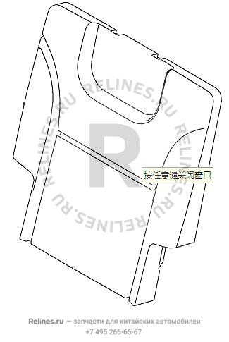 RR seat backrest cushion assy,RH