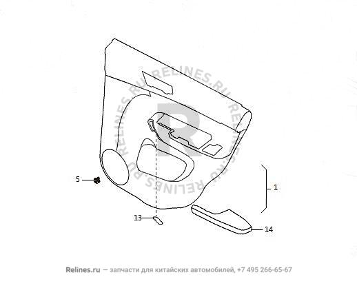 Panel assy,RH RR door trim,INR - 620220***36B86