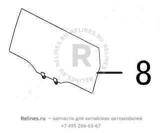 Glass assy-rr door LH - 62031***Z08A