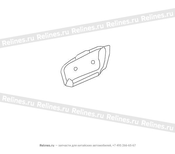 Reinf panel weldment-lwr RH RR seat - 54018***Z08A