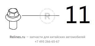 Hex bolt w/flange - 1140***126K