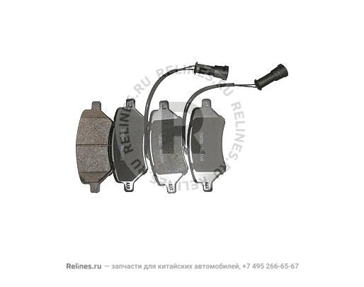 Колодки тормозные передние (без ушка) - T11-3***80BA