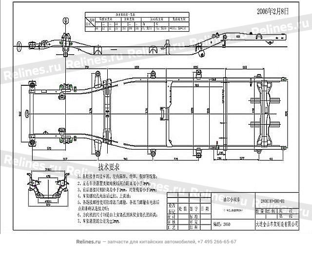 Frame assy(dr s instrustion car) - 28001***01-B1