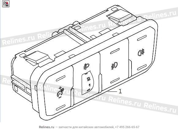 Кнопка регулировки света фар - 37744***6PXA