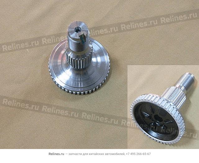 Lock shaft w/gear ring assy