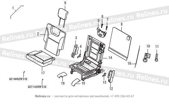 Rrh seat assy,RH