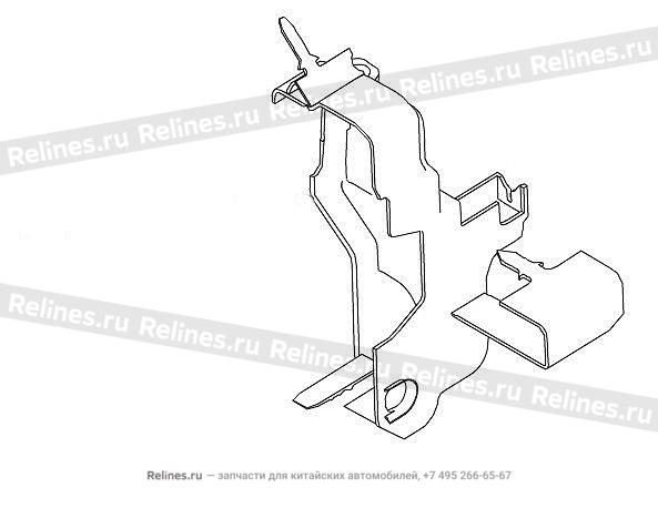 Shield-fr door lock body LH