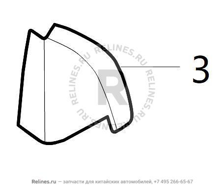 Triangle assy,LH FR door,INR