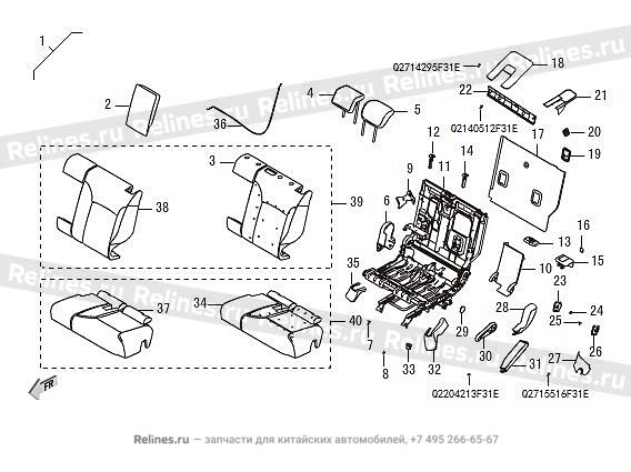 Mid seat assy LH - 700050***08AD7