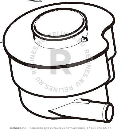 Камера резонансная шланга выпускного воздушного фильтра