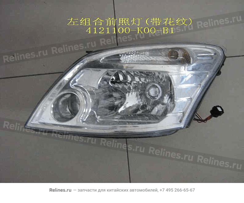 Combination headlamp assy LH(w/grain)