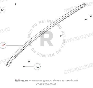 Релинг крыши левый - 57091***T01A