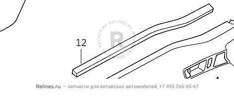 Уплотнитель двери передней левой