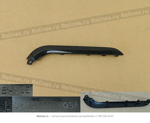 Trim strip RR door INR plate LH - 62020***W09A