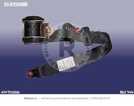 Safety belt assy - RR seat RH