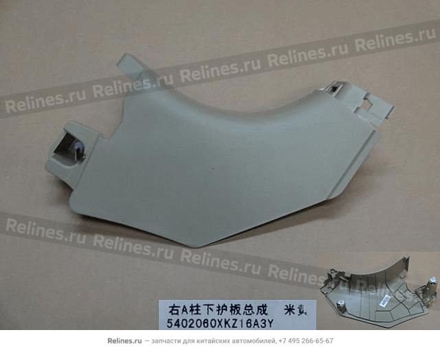 LWR guard plate assy a pillar RH - 540206***16A3Y