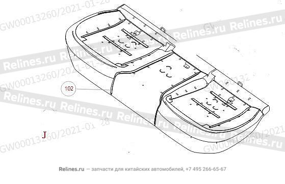 Подушка сиденья заднего - 705310***11A8P