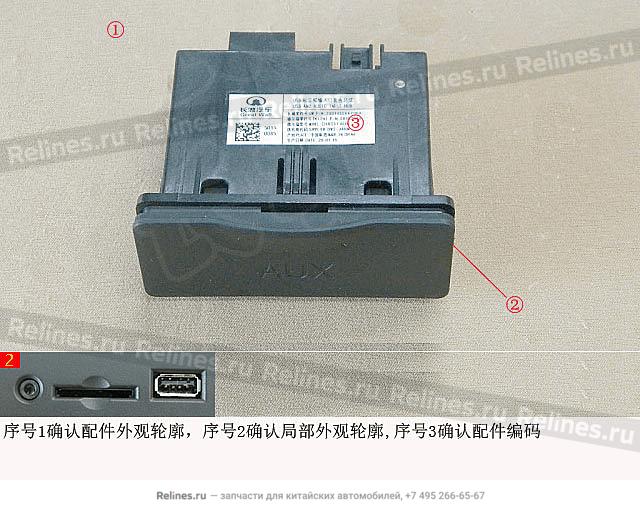 USB&audio interface panel assy