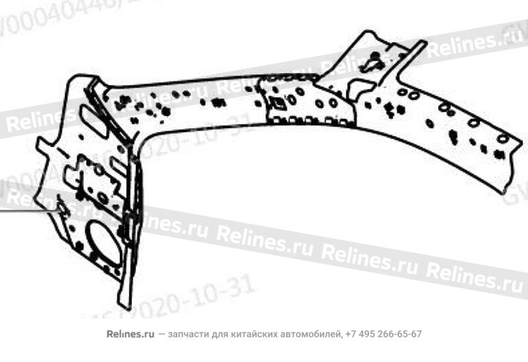 INR plate assy,LH a pillar INR plate,UPR - 54011***24XA