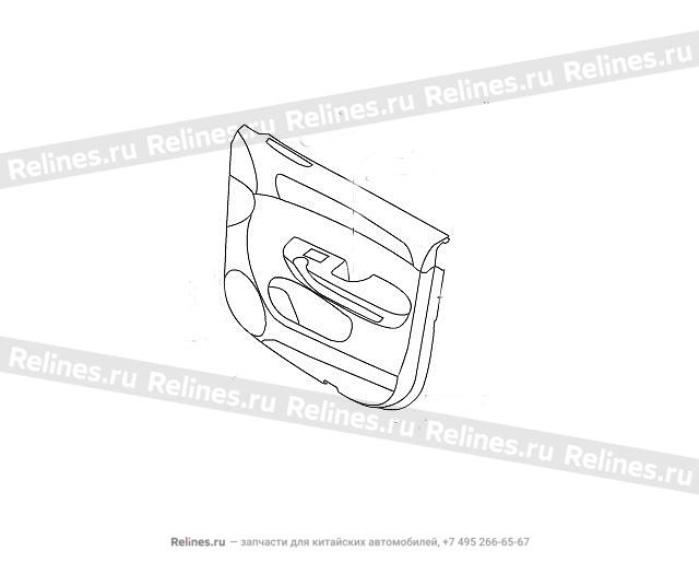 Обивка двери передней правой Н8 (черный-коричневый) - 61026***W09AB