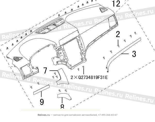 UPR instrument panel assy - 530610***36A86