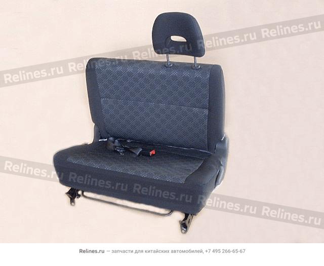 Double seat assy-mid row(fabric black) - 700022***8-0087