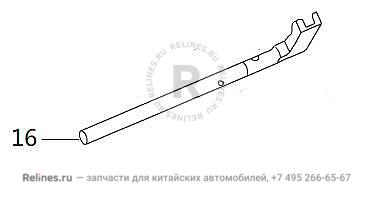 Reverse shift fork shaft