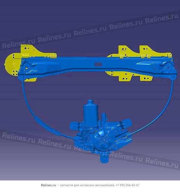 Механизм стеклоподъёмника задней правой двери