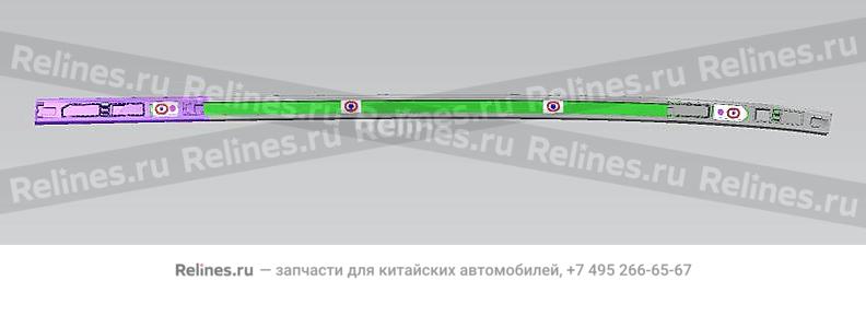 Рельс крыши продольный левый черный - 607***200