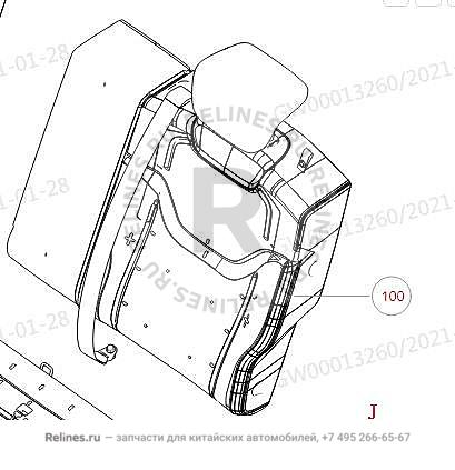 Спинка сидения заднего левого