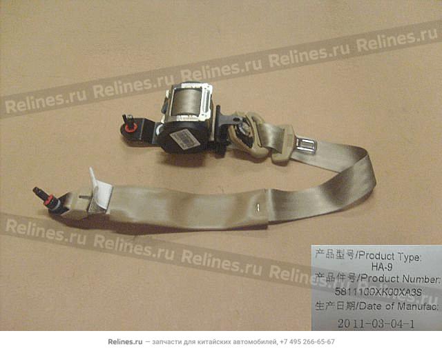 FR seat belt assy LH - 581110***0XA3S